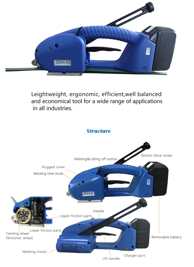 máquina flejadora portátil de correas